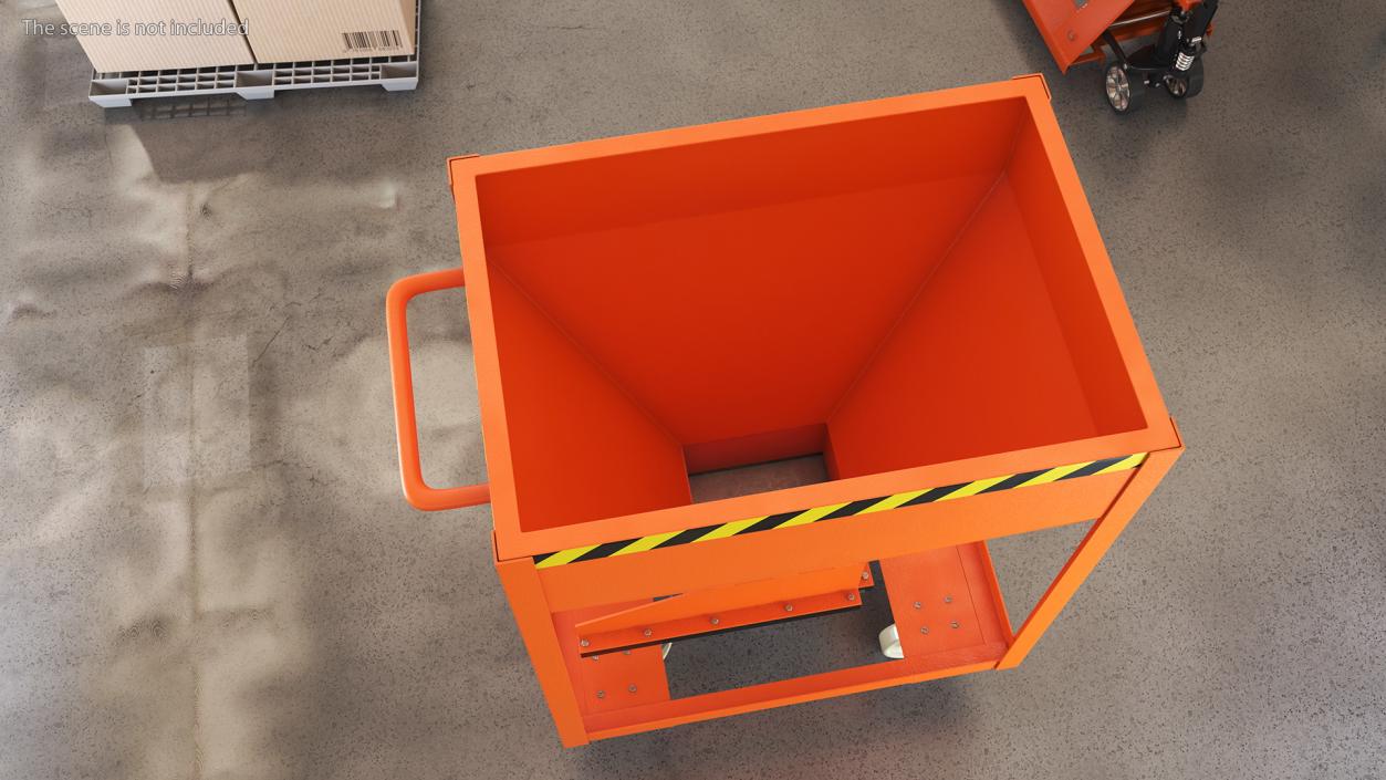 3D model Silo Container with Slide Closure Orange