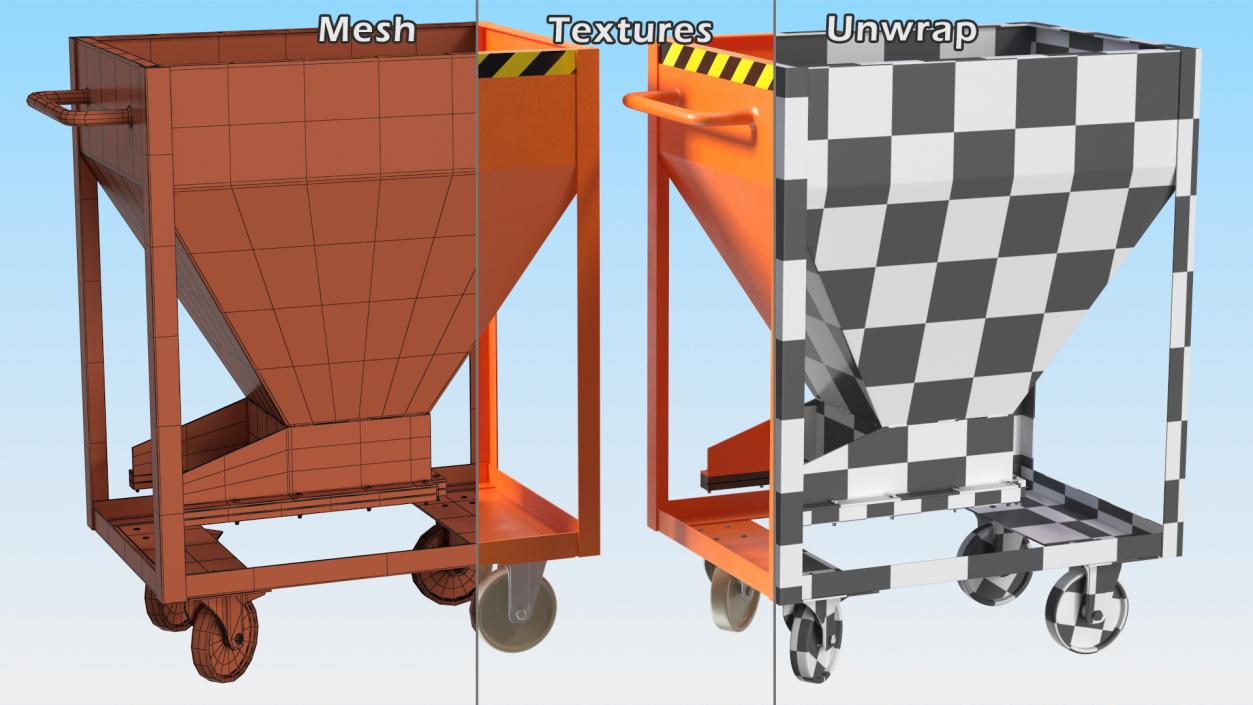 3D model Silo Container with Slide Closure Orange