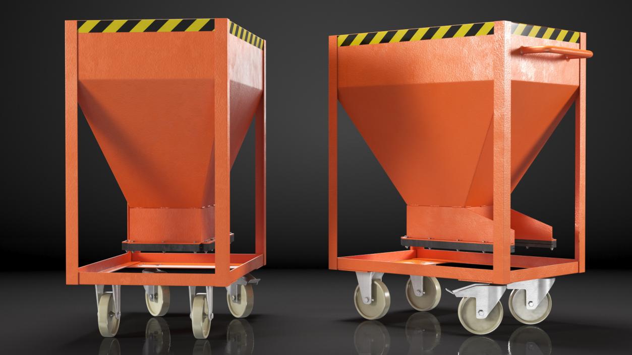 3D model Silo Container with Slide Closure Orange