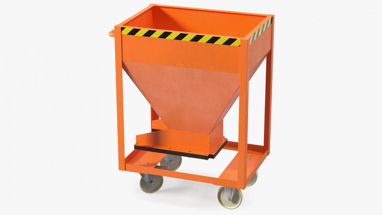 3D model Silo Container with Slide Closure Orange