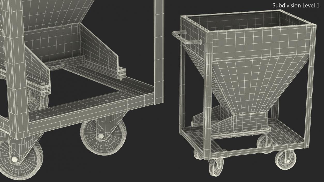 3D model Silo Container with Slide Closure Orange