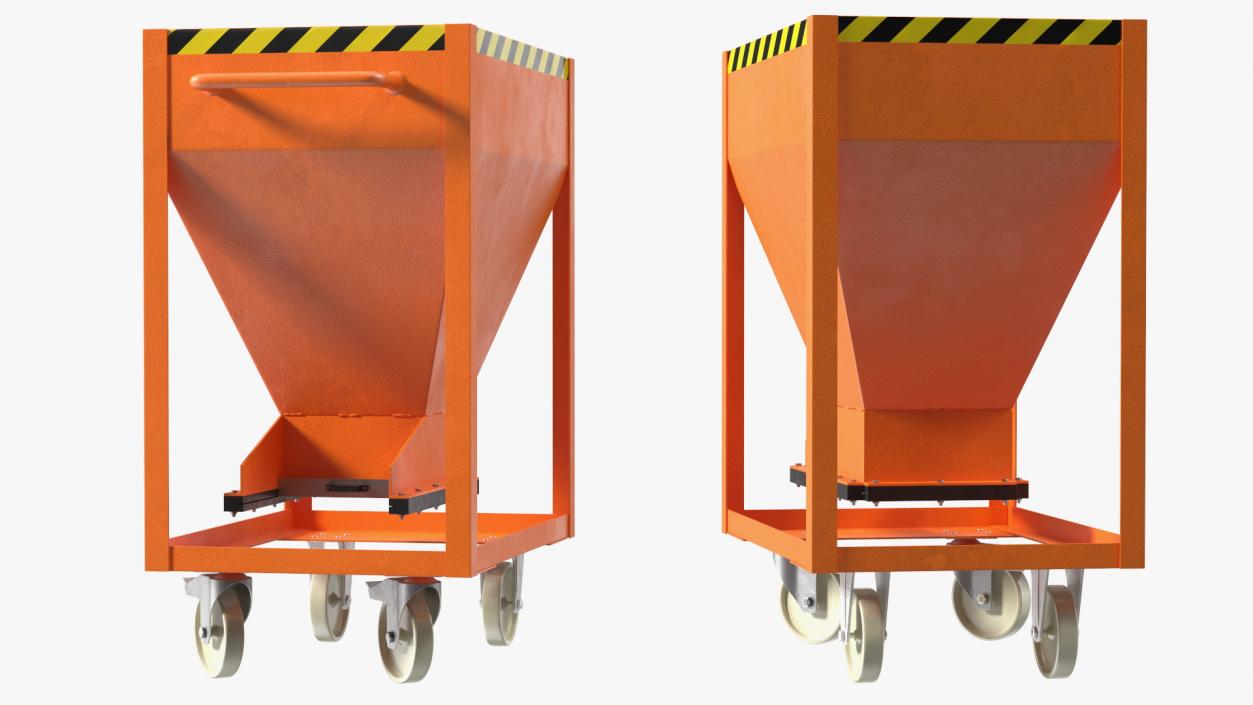 3D model Silo Container with Slide Closure Orange