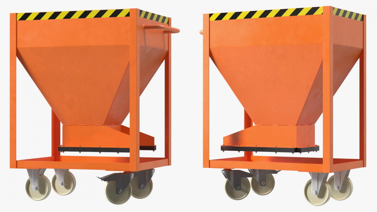 3D model Silo Container with Slide Closure Orange