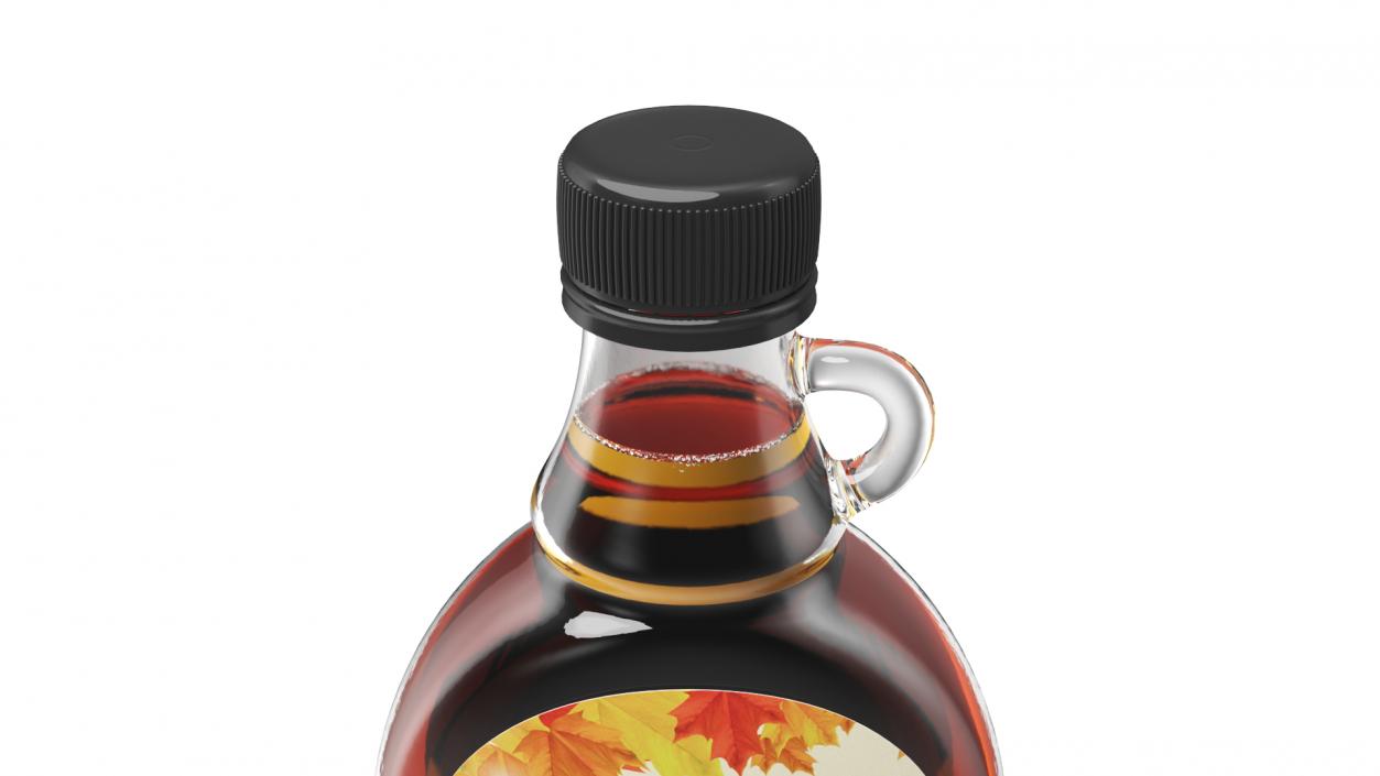 Glass Bottle with Maple Syrup 3D model