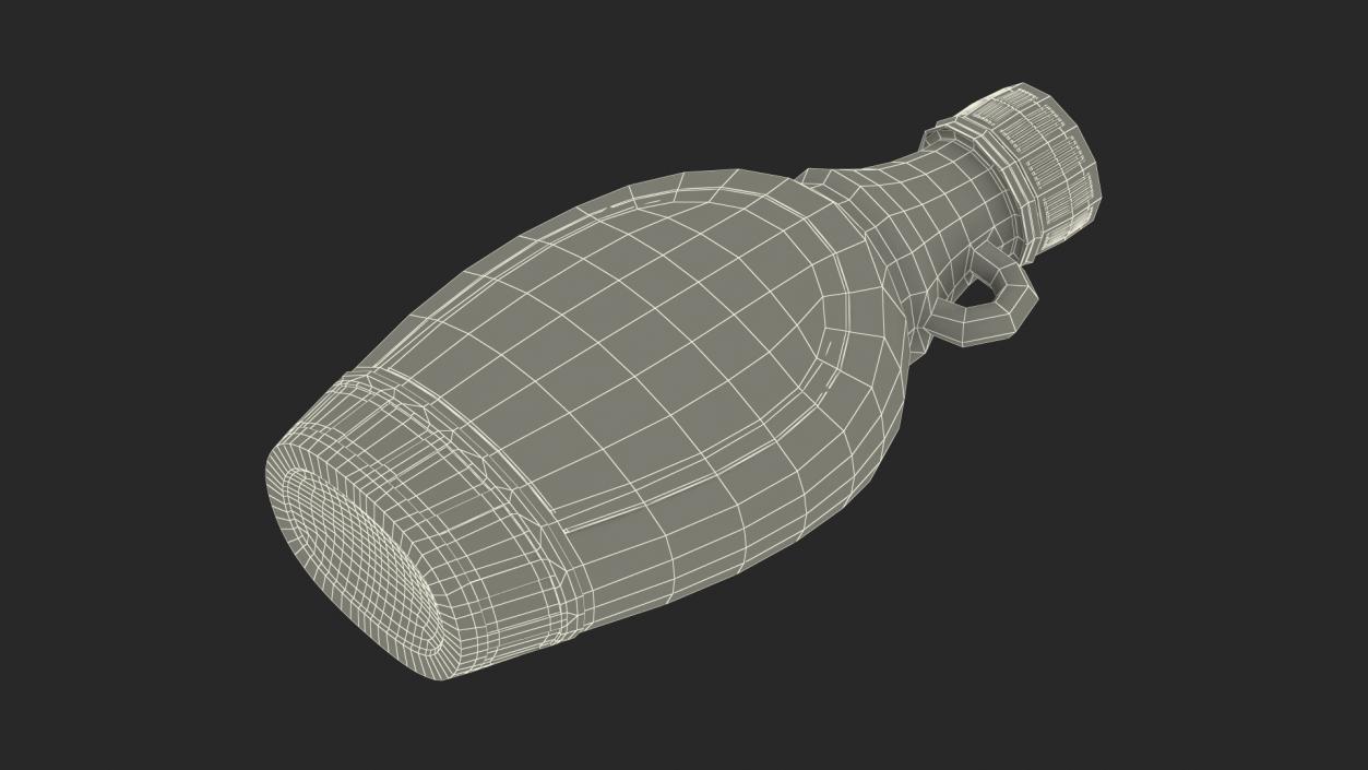 Glass Bottle with Maple Syrup 3D model