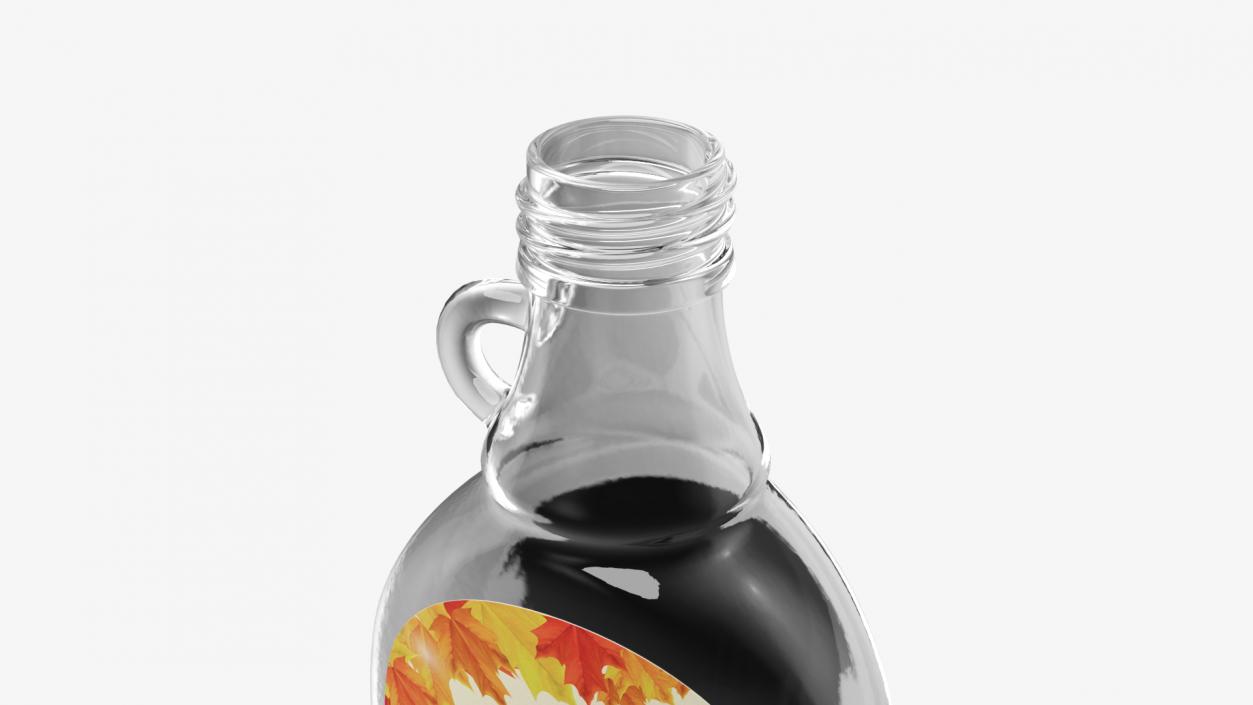 Glass Bottle with Maple Syrup 3D model