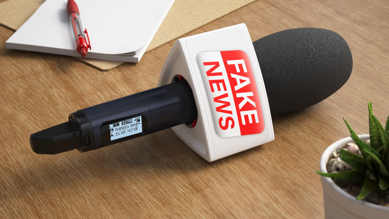 3D model Fake News Handheld Microphone Triangular