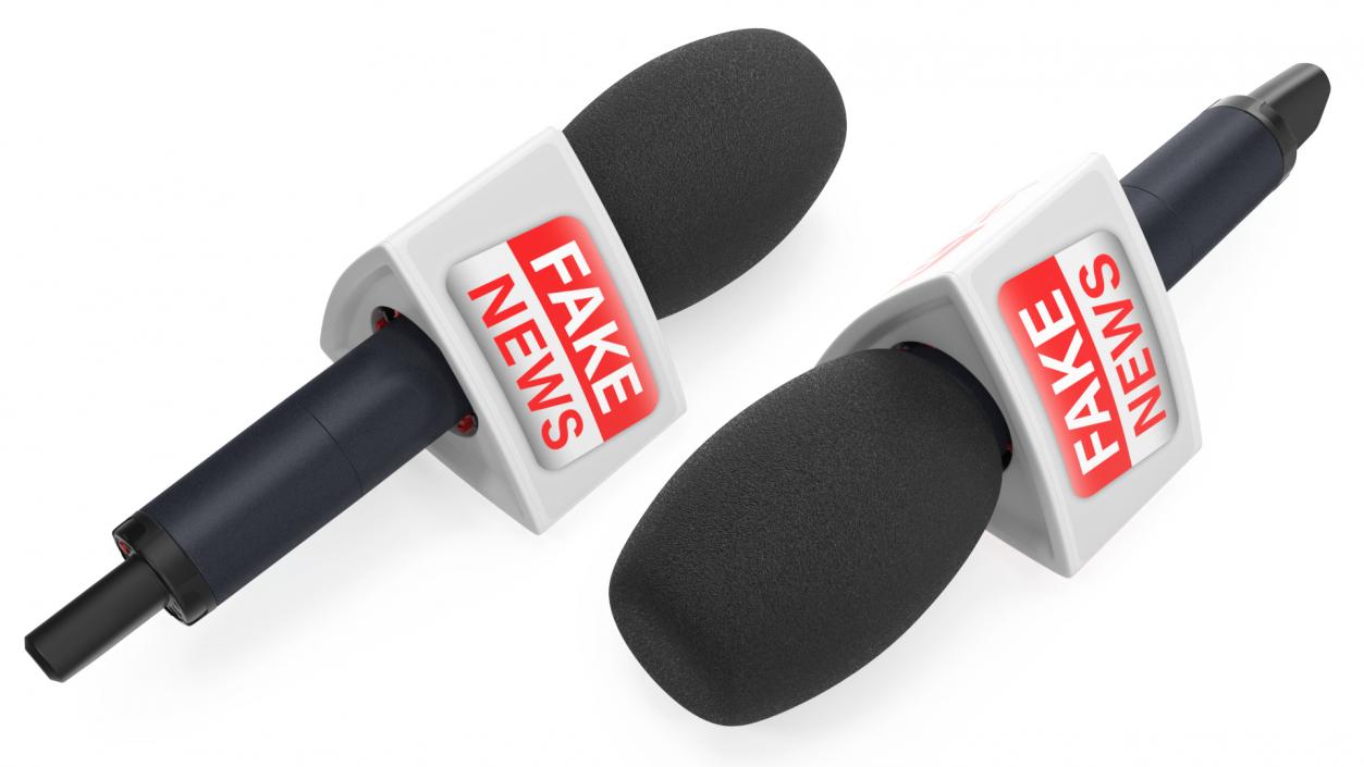 3D model Fake News Handheld Microphone Triangular