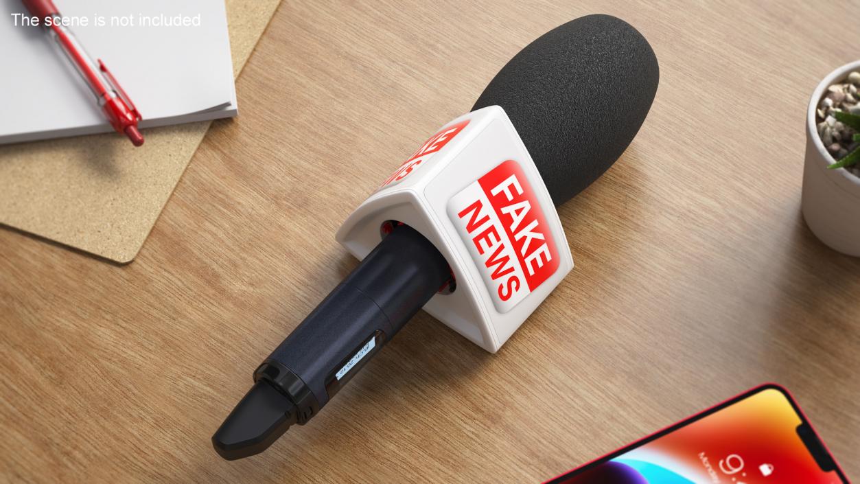 3D model Fake News Handheld Microphone Triangular