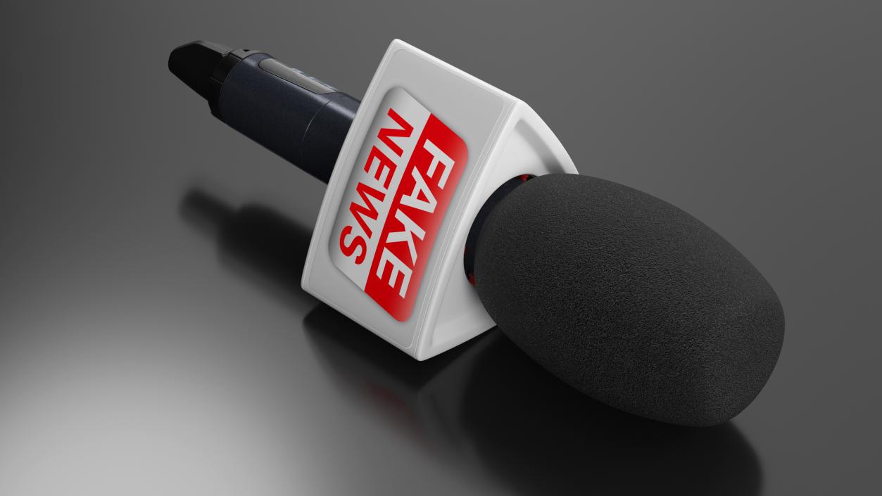 3D model Fake News Handheld Microphone Triangular