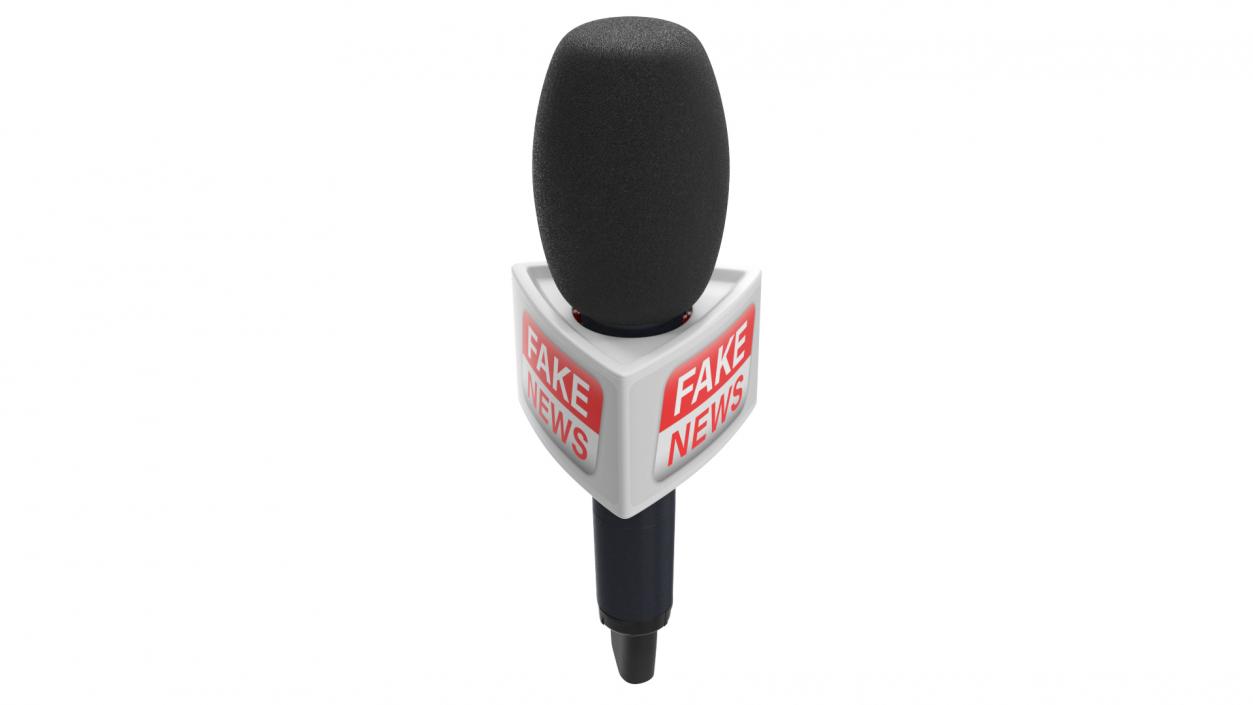 3D model Fake News Handheld Microphone Triangular