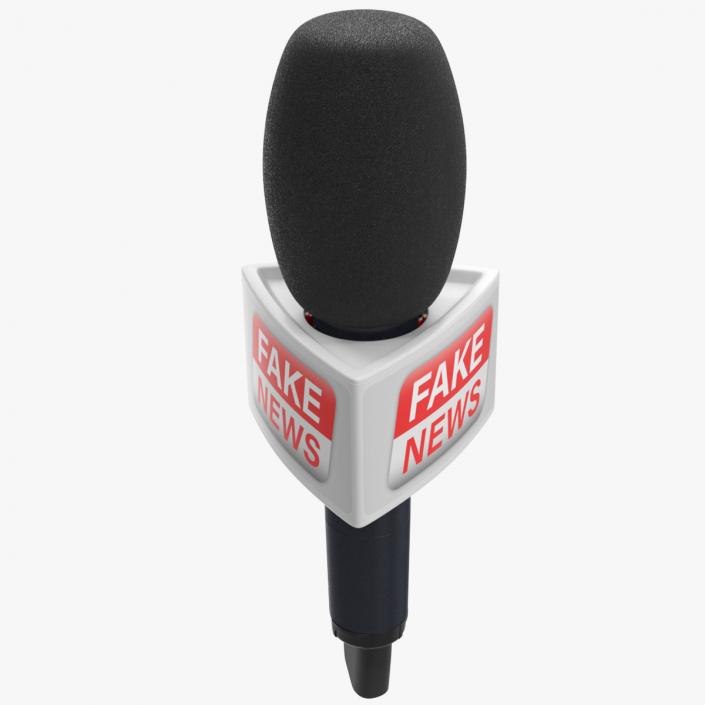 3D model Fake News Handheld Microphone Triangular