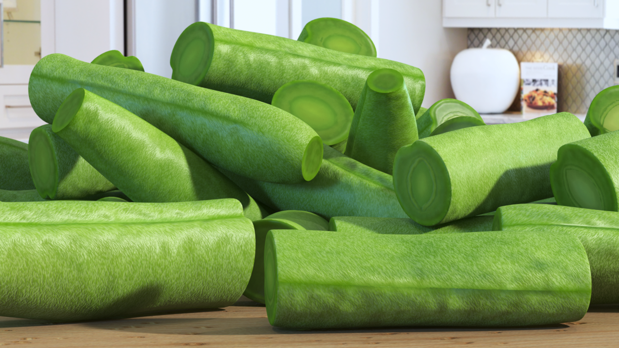 Heap of Cut French Beans 3D model