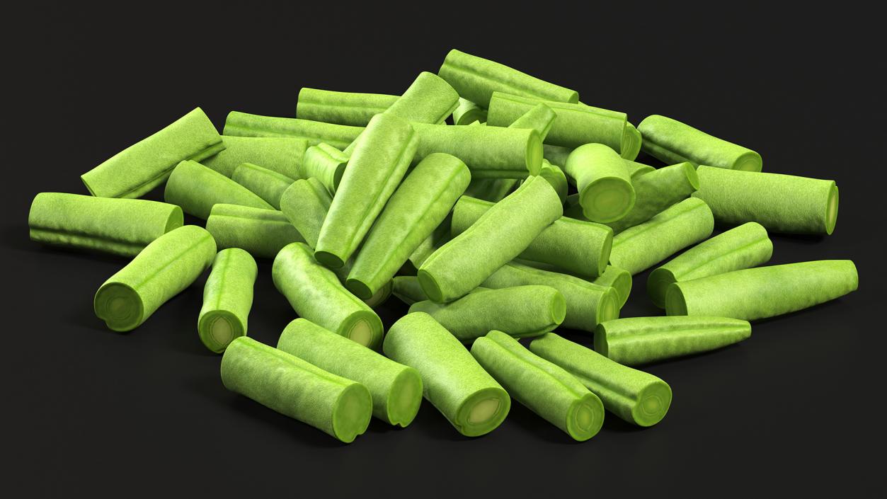 Heap of Cut French Beans 3D model