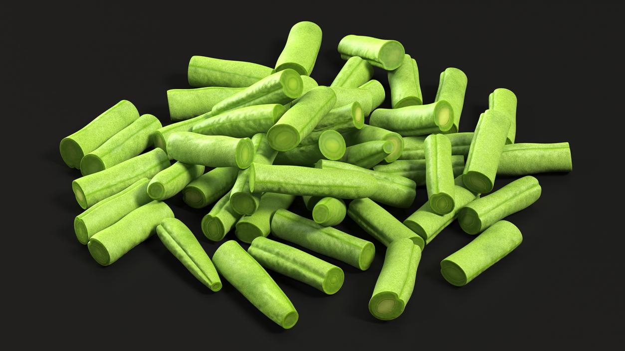 Heap of Cut French Beans 3D model