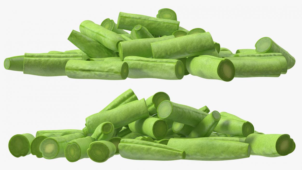 Heap of Cut French Beans 3D model