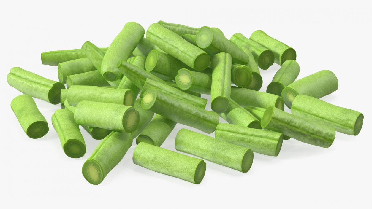 Heap of Cut French Beans 3D model