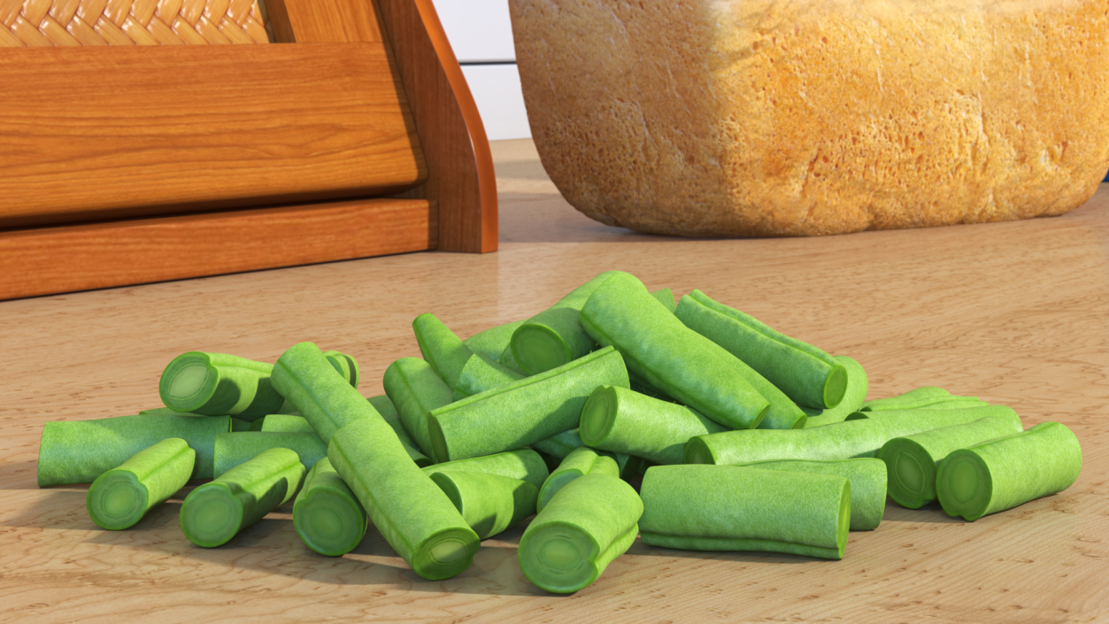 Heap of Cut French Beans 3D model