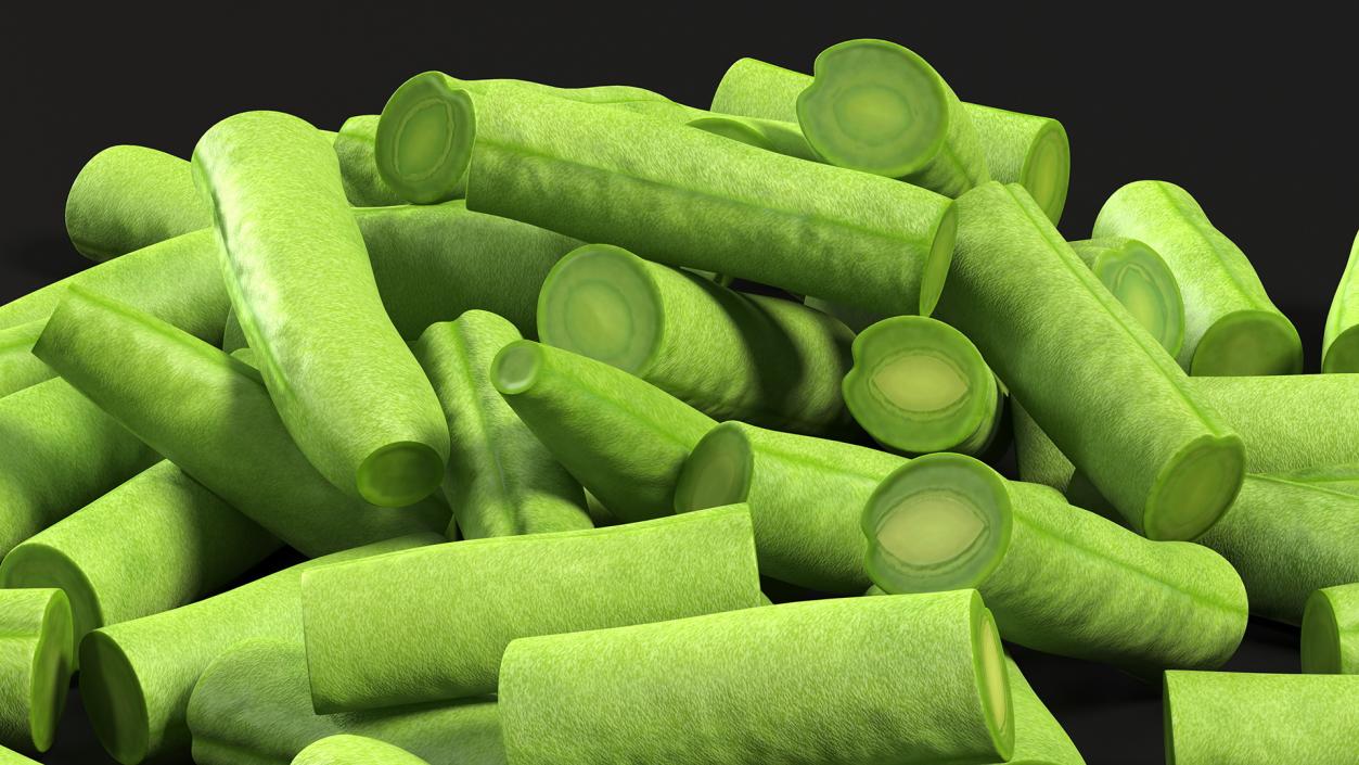 Heap of Cut French Beans 3D model