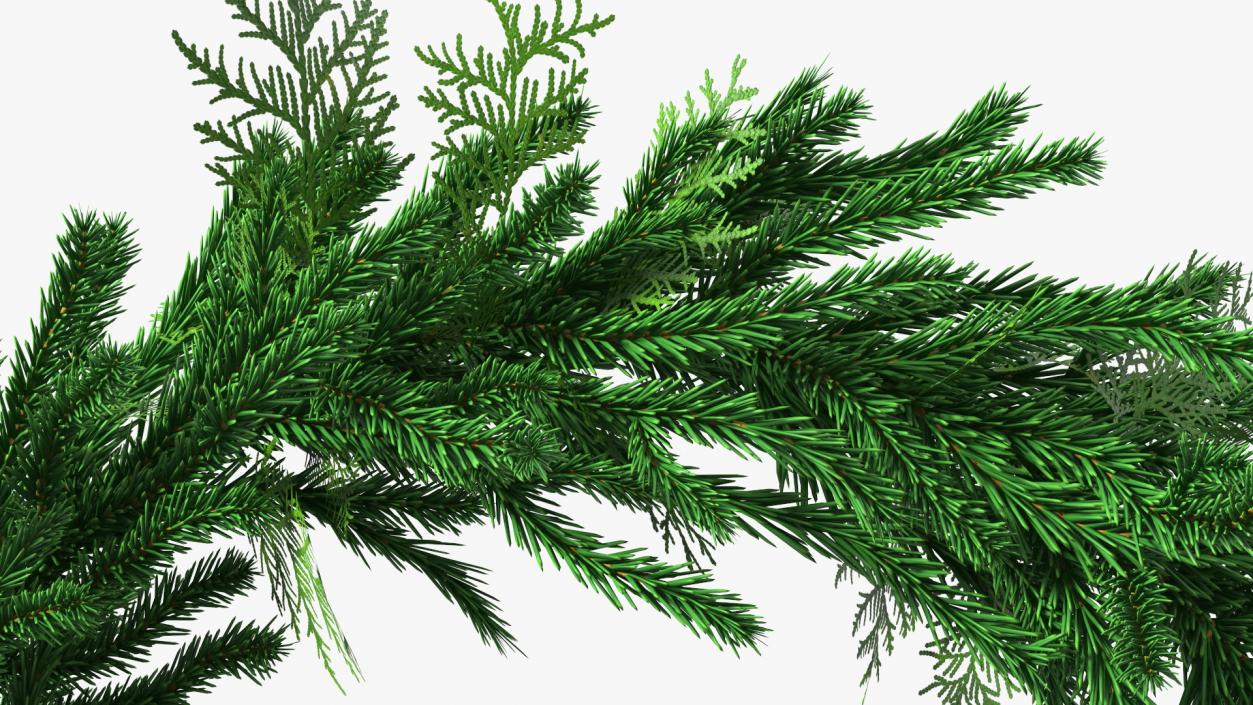 Natural Fir Christmas Wreath Decoration 3D model