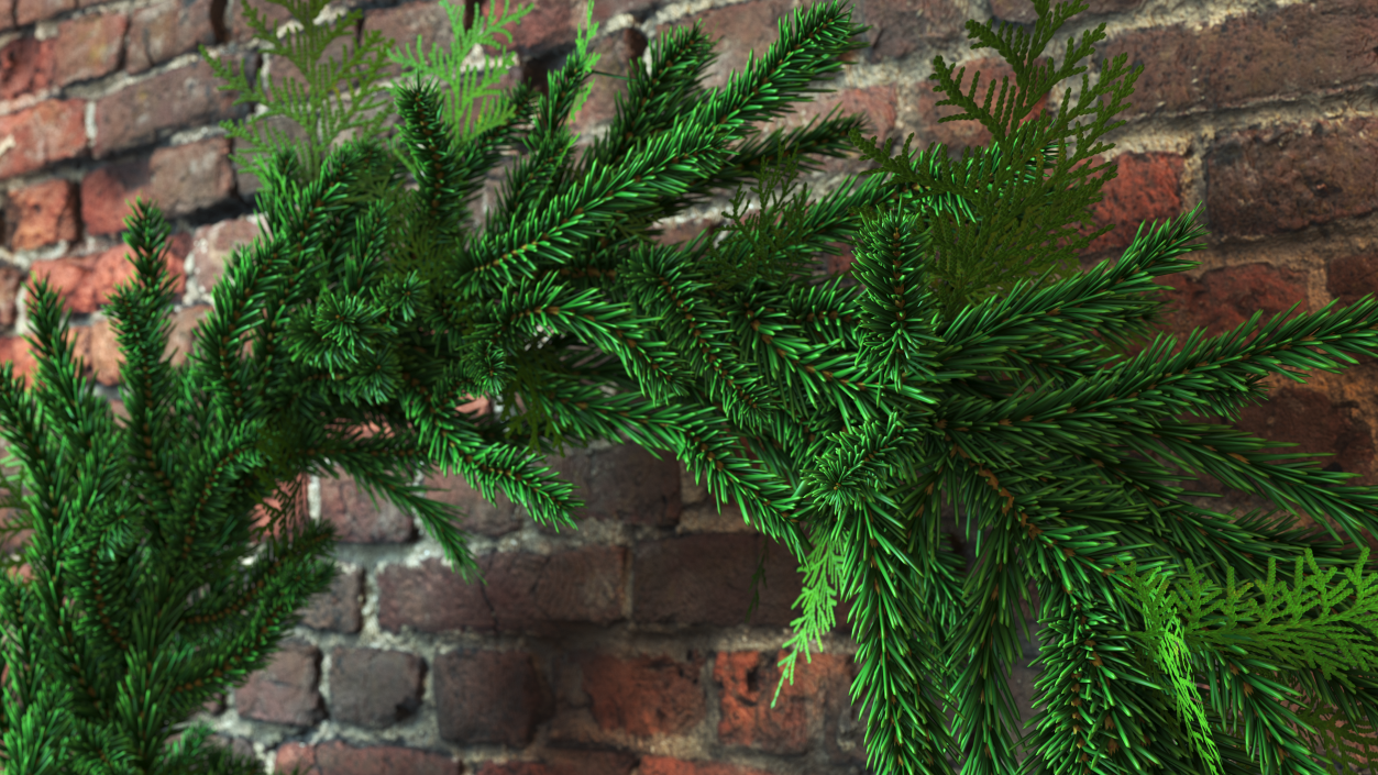 Natural Fir Christmas Wreath Decoration 3D model