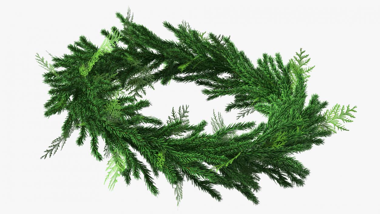 Natural Fir Christmas Wreath Decoration 3D model