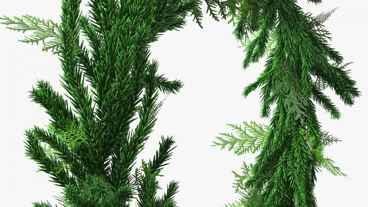 Natural Fir Christmas Wreath Decoration 3D model