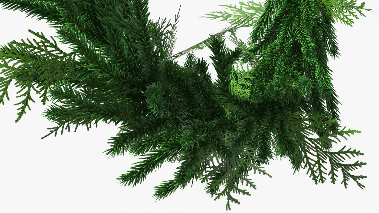 Natural Fir Christmas Wreath Decoration 3D model