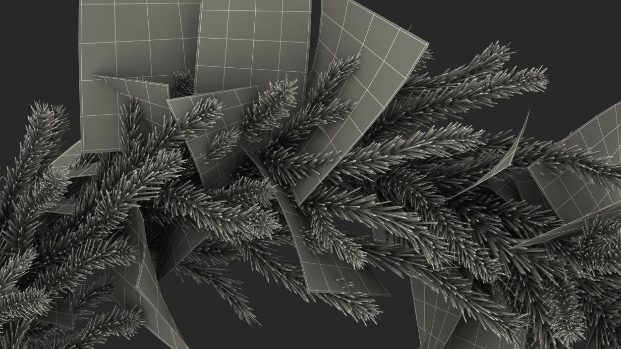 Natural Fir Christmas Wreath Decoration 3D model