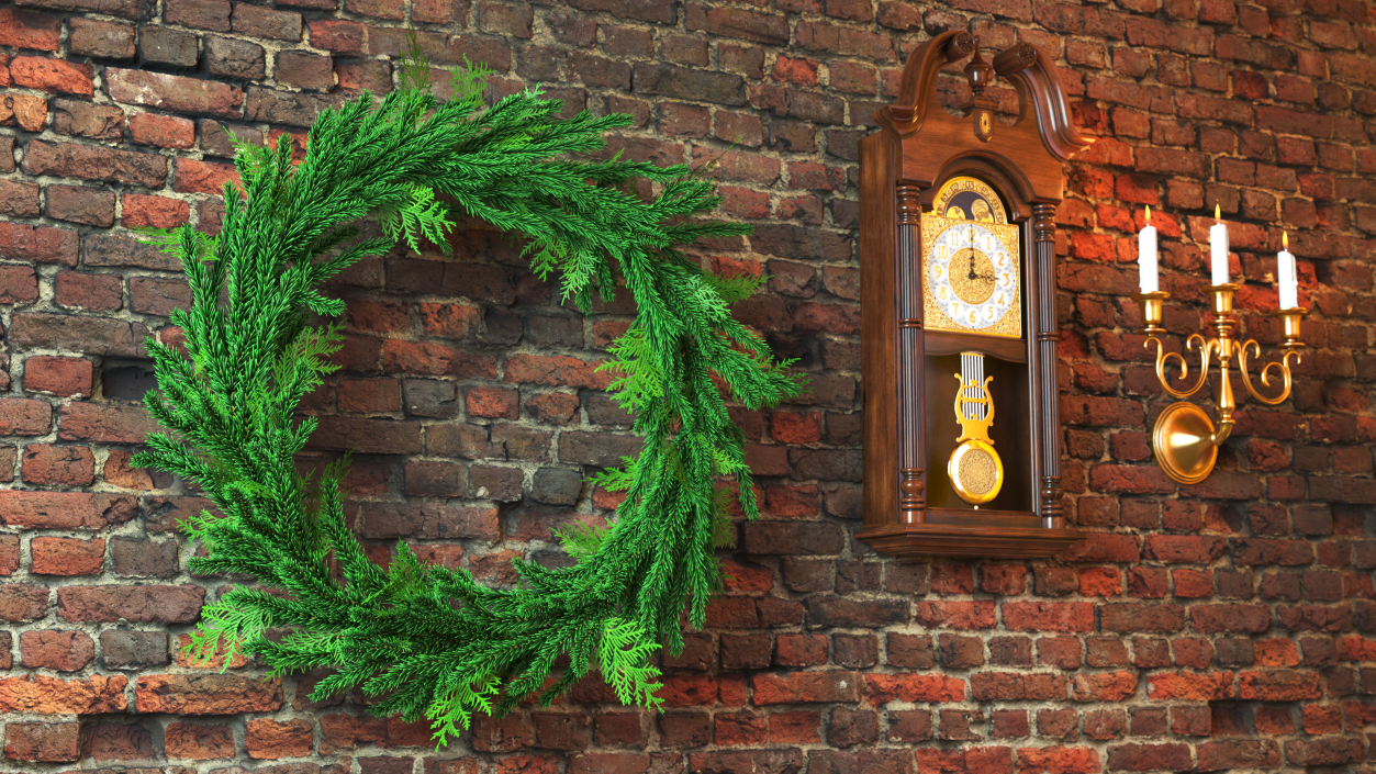 Natural Fir Christmas Wreath Decoration 3D model