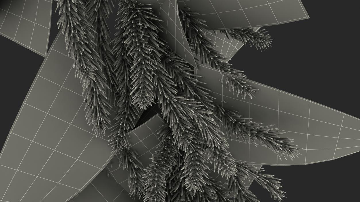 Natural Fir Christmas Wreath Decoration 3D model