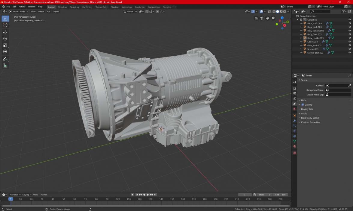 Allison 4000 Heavy-duty Vehicle Transmission 3D model