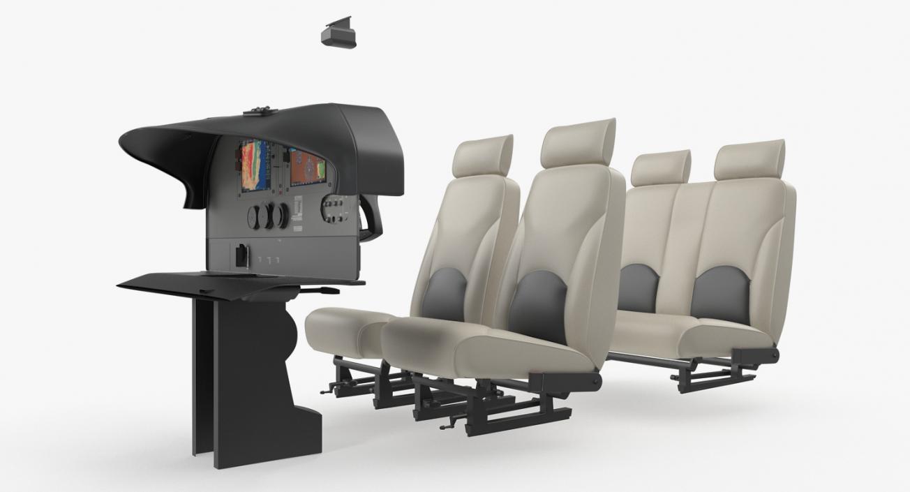 3D model Light Airplane Cabin