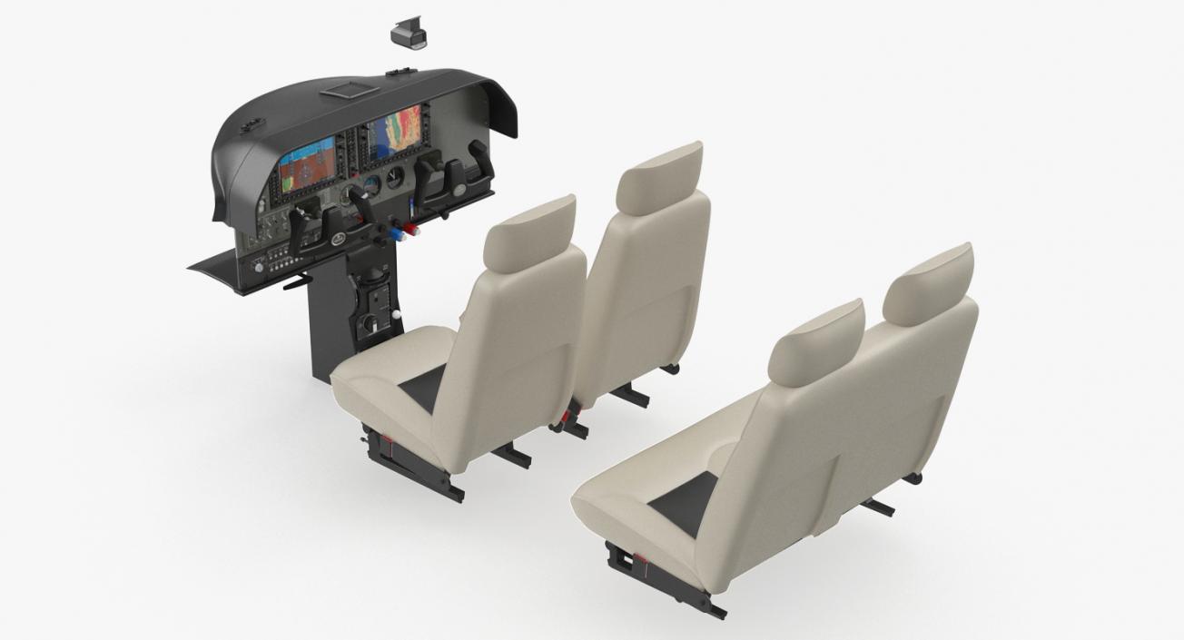 3D model Light Airplane Cabin