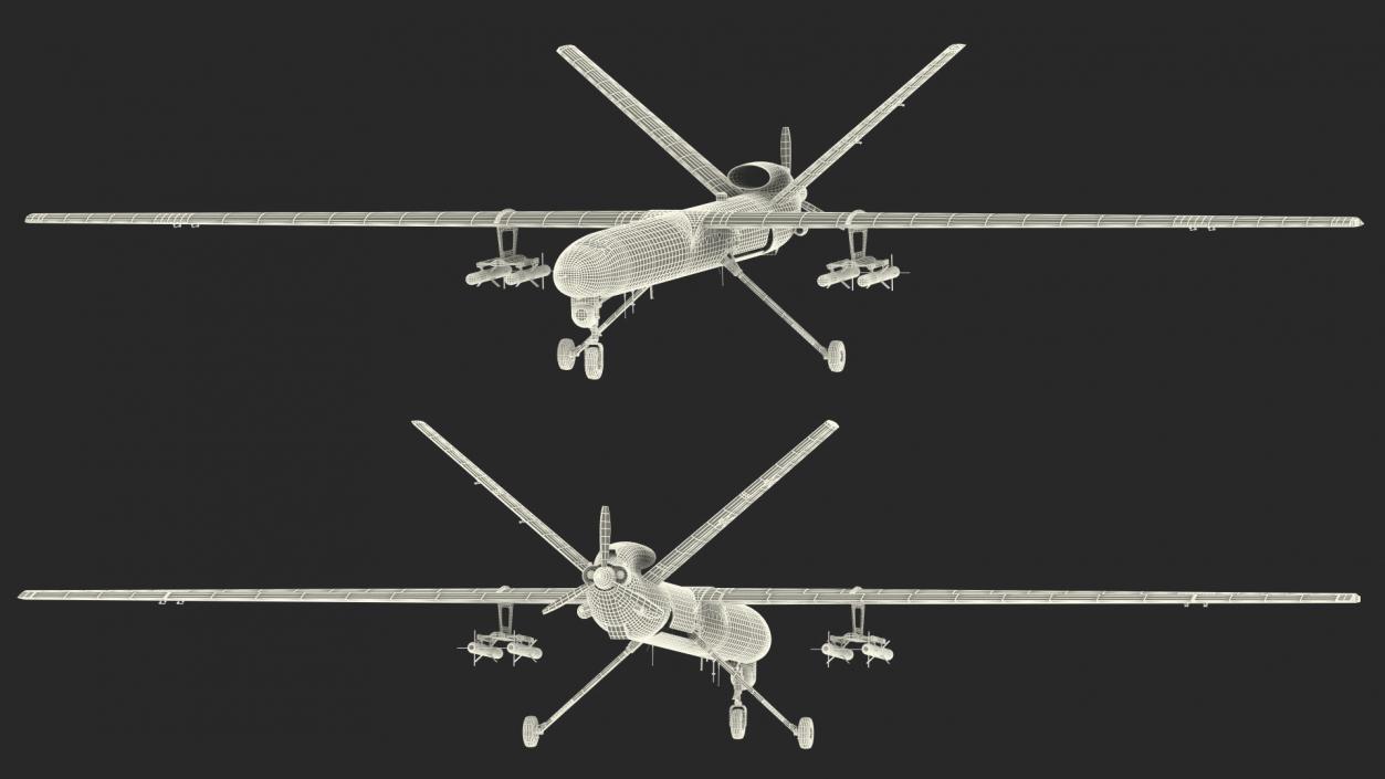 3D Unmanned Combat Drone Rigged model