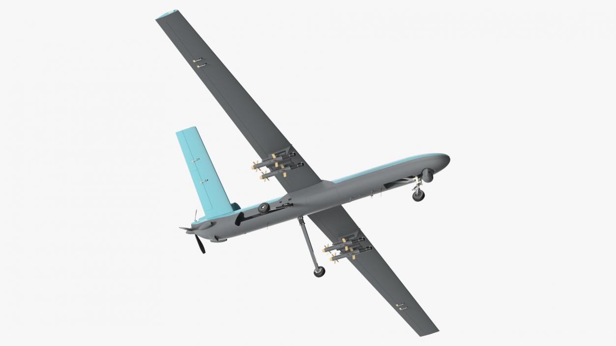 3D Unmanned Combat Drone Rigged model