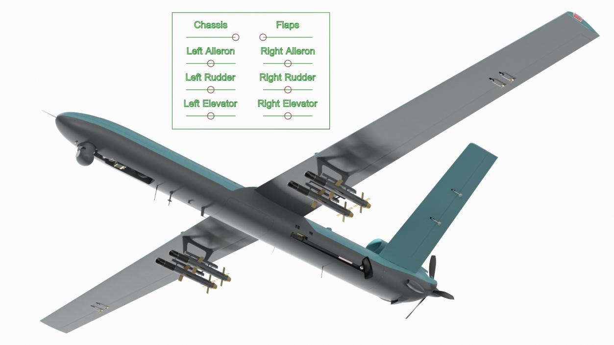 3D Unmanned Combat Drone Rigged model