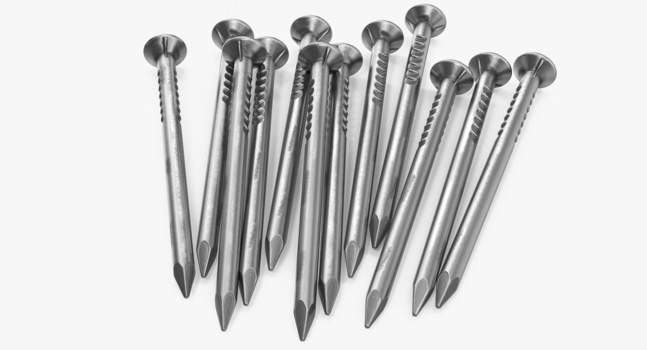 3D model Small Pile Of Steel Nails