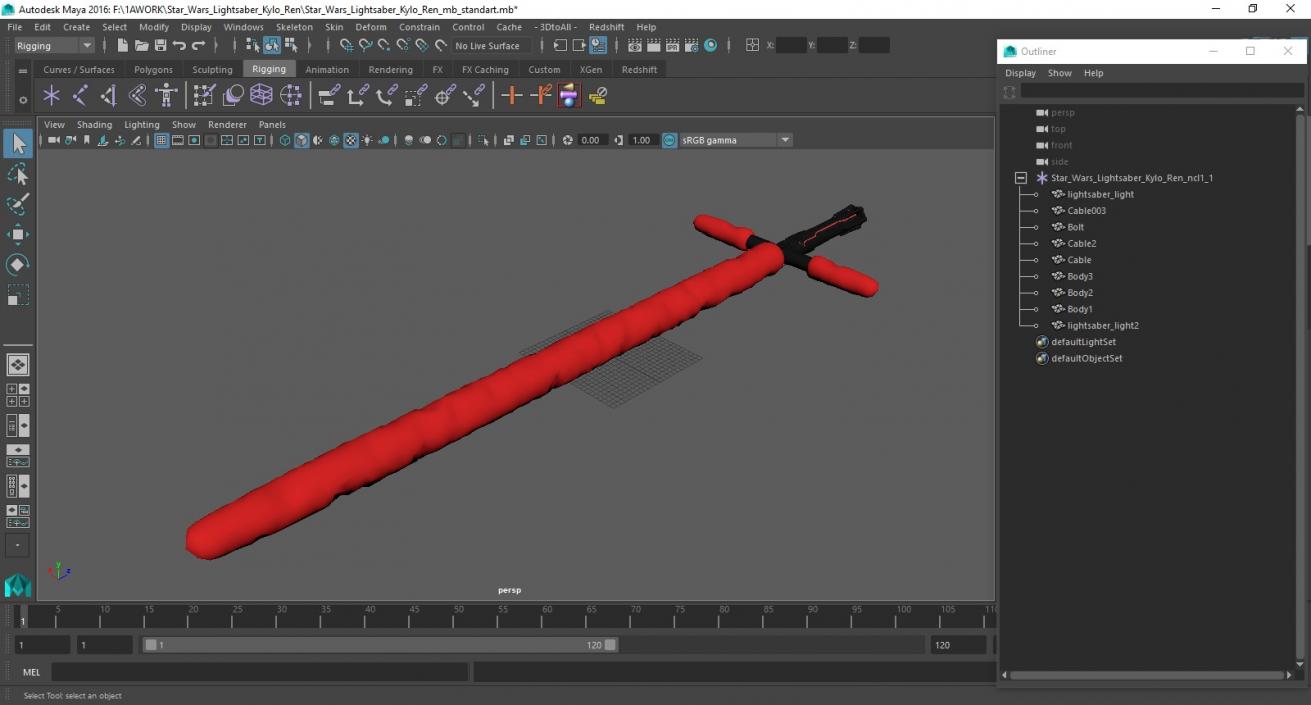 Star Wars Lightsaber Kylo Ren 3D model