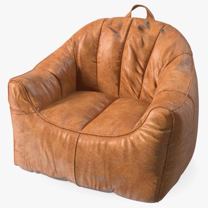 3D model Hug Bean Bag Armchair Brown Leather