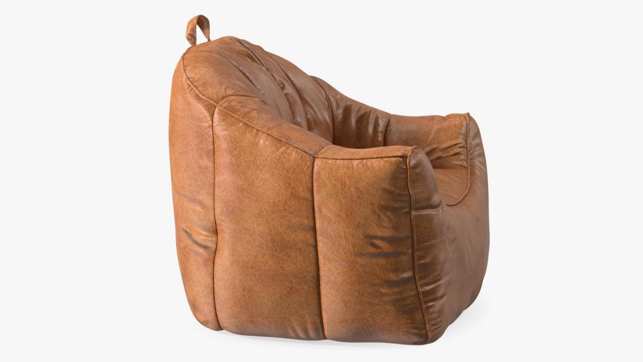 3D model Hug Bean Bag Armchair Brown Leather