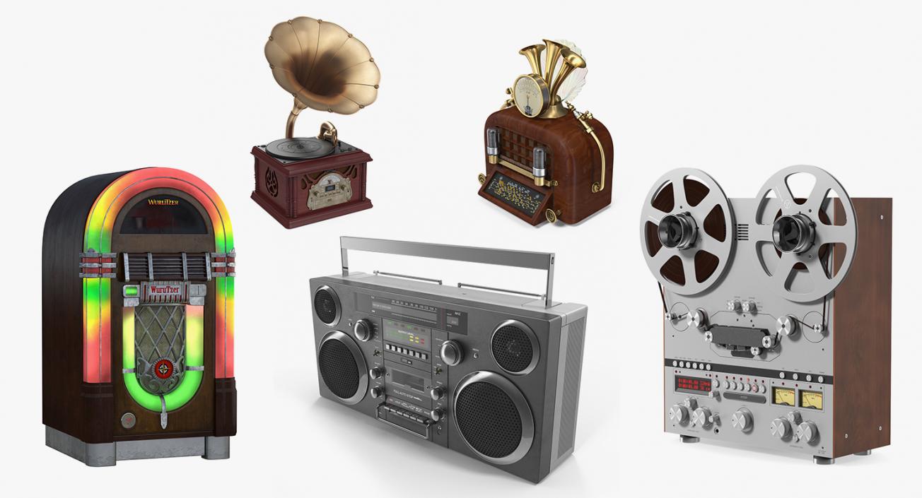 Retro Audio Devices Collection 2 3D