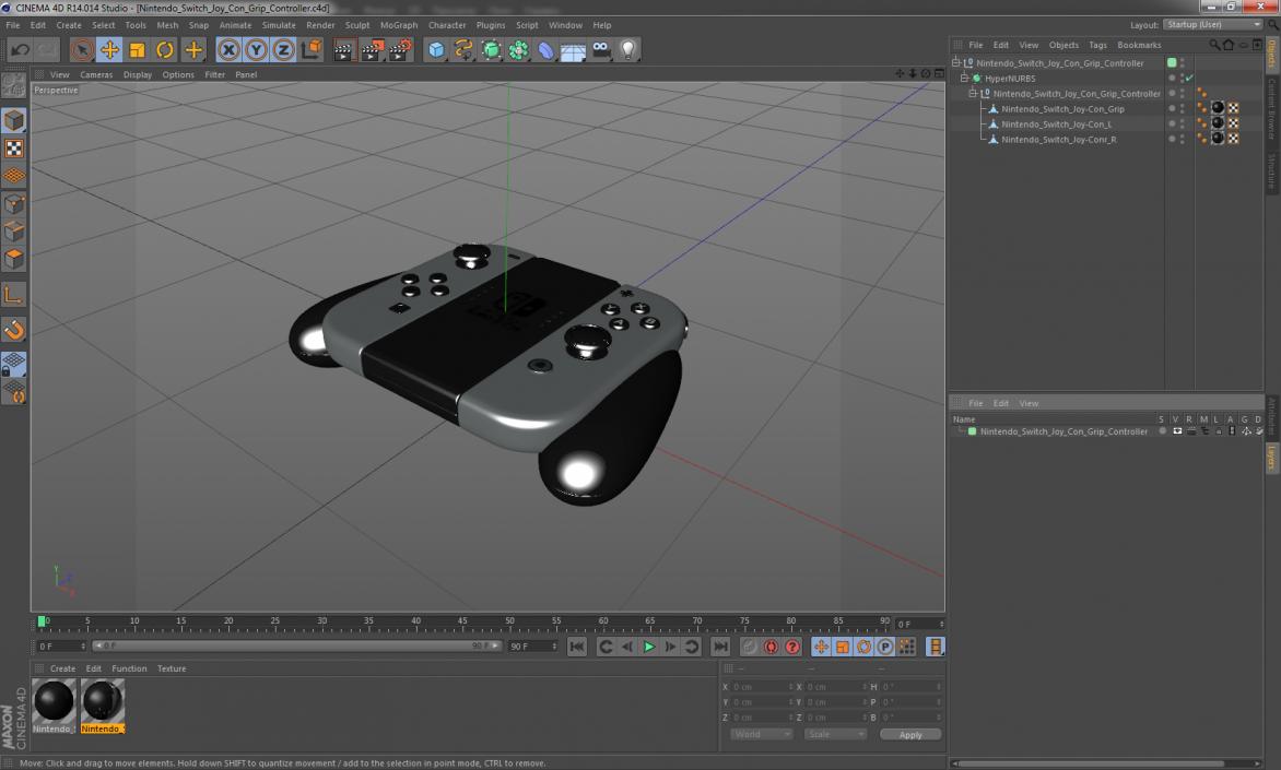 Nintendo Switch Joy Con Grip Controller 3D model