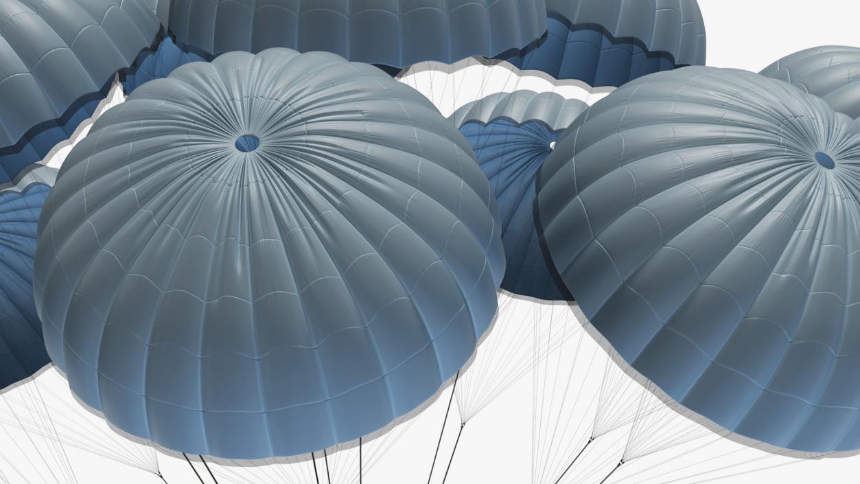 3D model Army Cargo Delivery Parachutes