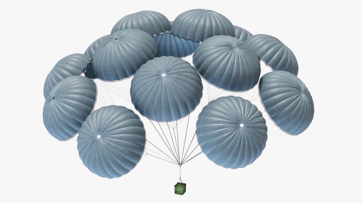 3D model Army Cargo Delivery Parachutes