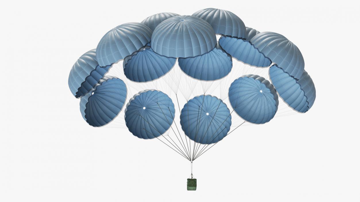 3D model Army Cargo Delivery Parachutes