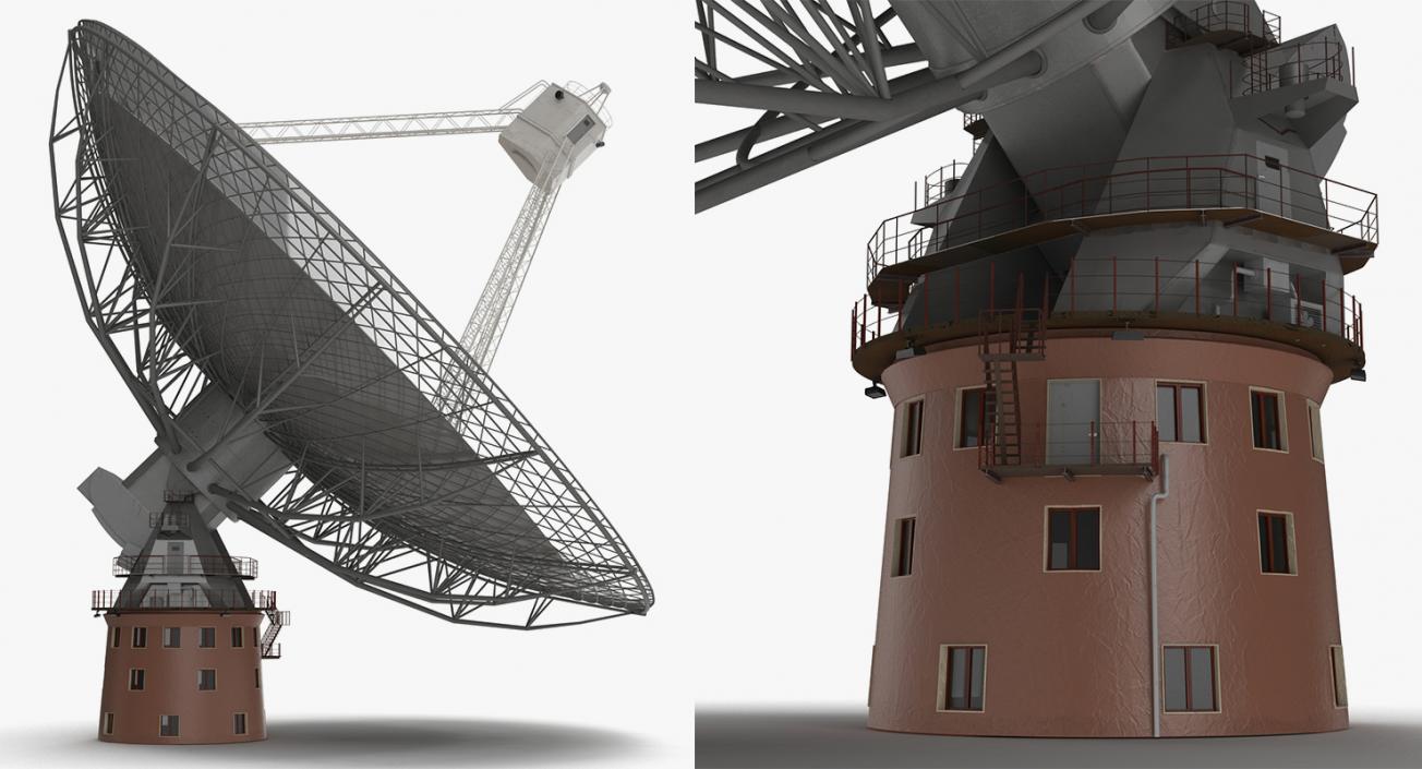 Observatory and Radio Telescope 3D Models Collection 3D