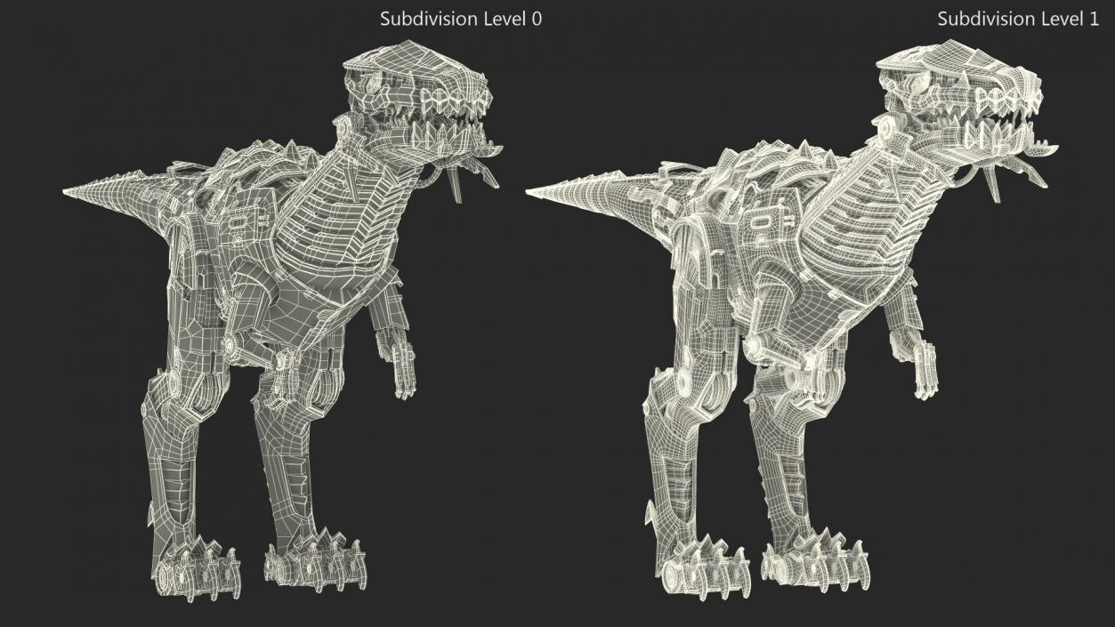 3D Dinosaur Robot Rigged