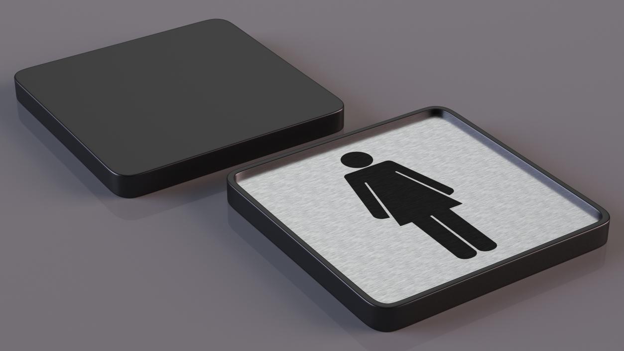 Womens Toilet Compliance Sign 3D model