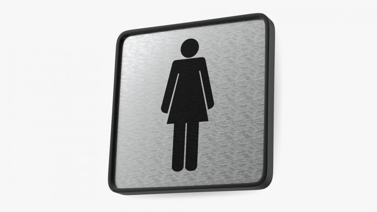 Womens Toilet Compliance Sign 3D model